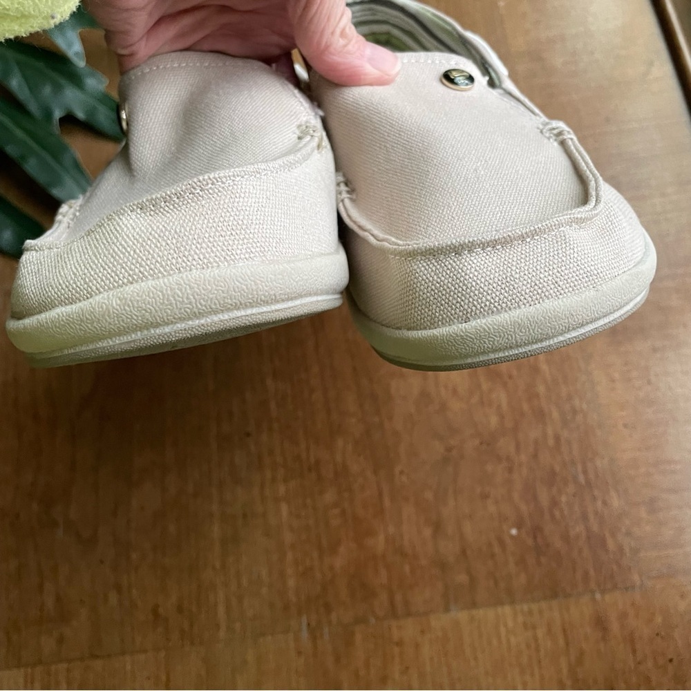 Gecko Man Women’s Canvas Loafer Comfort Shoes in Beige size 7.5 - Picture 9 of 14